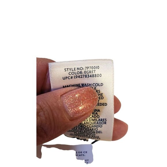 Seven7 Sweater Shirt Womens Size 1X Color Egret Light See Thru Tie Back Detail - Picture 11 of 16